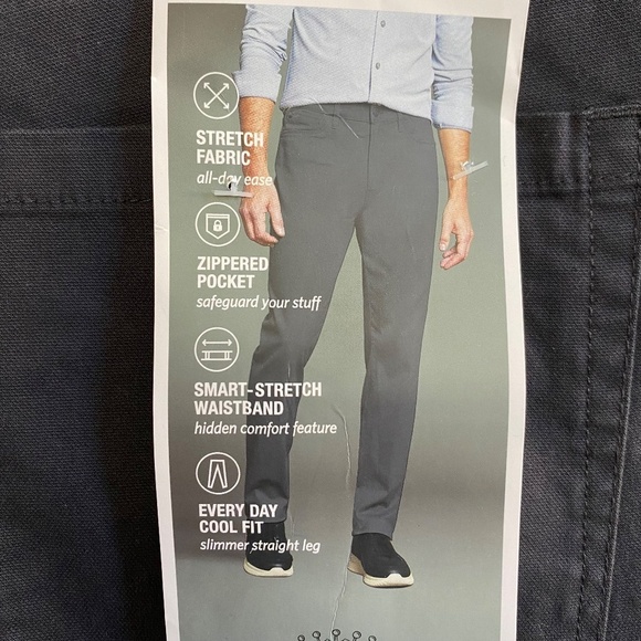 English Laundry 38x29 Men's Oaklum Pants, Stretch, Slimmer Straight Leg Gray NWT - Picture 7 of 15
